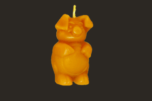 Bienenwachskerze-Schweinchen