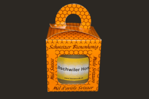 Geschenkbox_Wabenmuster mit 500g Honig