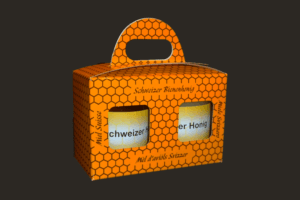 Geschenkbox mit Wabenmuster 2x250g