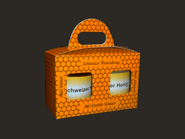 Geschenkbox mit Wabenmuster 2x250g