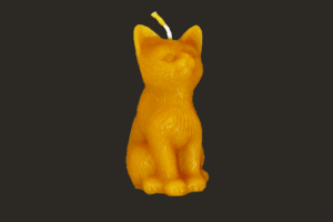 Bienenwachskerze-Katze