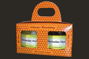 Geschenkbox_mit Wabenmuster 2x 500g